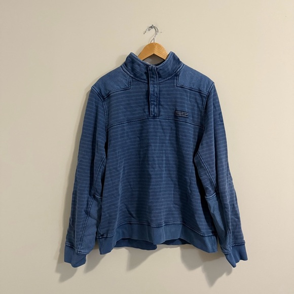 Vineyard Vines Sweater Blue Moonshine Woodhouse Striped Pullover Quarter Zip - Picture 4 of 16